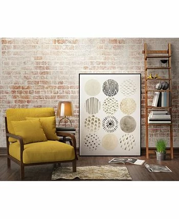 Giant Art 20 X 16 Neutral Pattern Play II Art Block Framed Canvas - Image 5