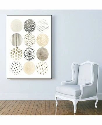 Giant Art 20 X 16 Neutral Pattern Play II Art Block Framed Canvas - Image 6