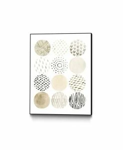 Giant Art 20 X 16 Neutral Pattern Play I Art Block Framed Canvas