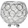 Elegant Designs Pse Crystal Circular Bowl Candle Holder, Flower Vase, Wedding Centerpiece