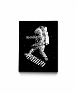 Eyes On Walls Robert Farkas Kickflip In Space Art Block Framed 24 X 32