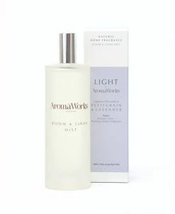 AromaWorks Light Range Petitgrain And Lavender Room And Linen Mist, 100 Ml