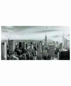 Empire Art Direct My New York Frameless Free Floating Tempered Art Glass Wall Art By EAD Art Coop, 36 X 72 X 0.2