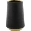 CosmoLiving By Cosmopolitan Black Porcelain Glam Vase, 5 X 8