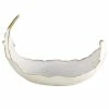 CosmoLiving By Cosmopolitan White Resin Glam Decorative Bowl, 8 X 13 X 8