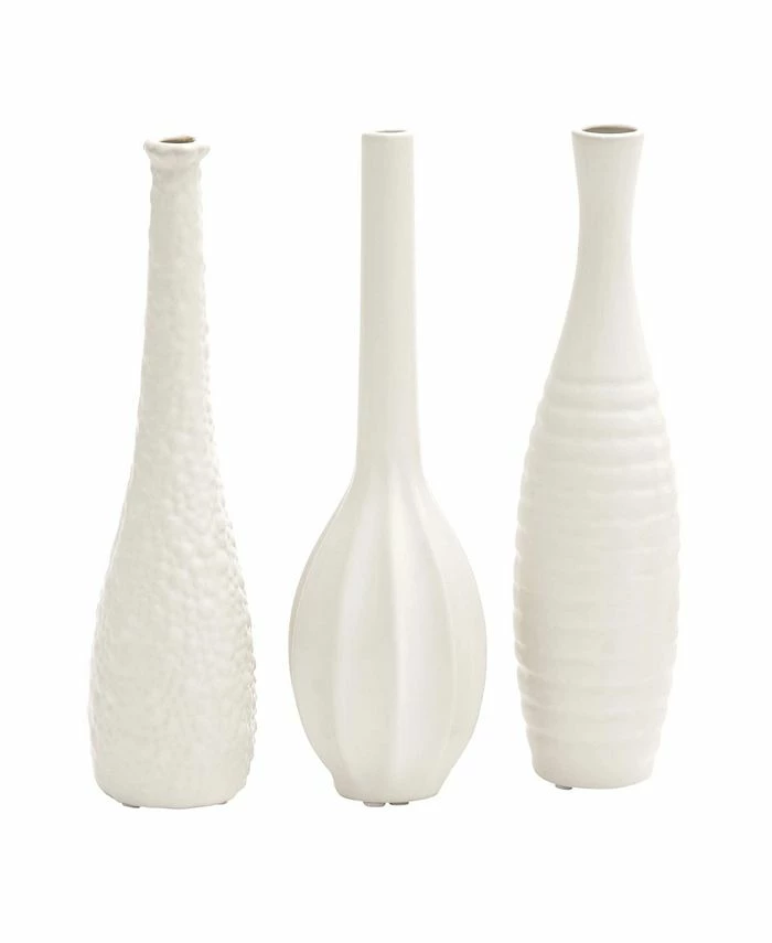Rosemary Lane Ceramic Glam 2 Piece Vase Set