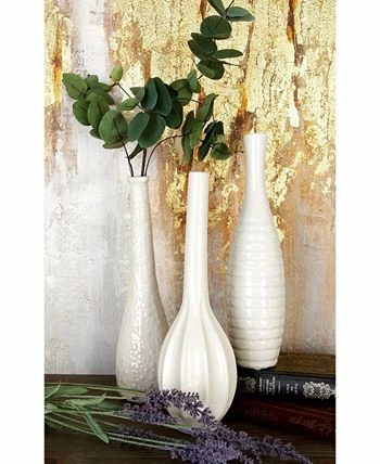 Rosemary Lane Ceramic Glam 2 Piece Vase Set - Image 7