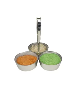 Classic Touch 3 In 1 Candy And Dip Bowls With Beaded Border