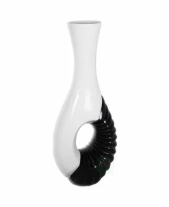 Uniquewise Tall Floor Vase, Black And White Large Floor Vase, 43 Inch Vase, Tall Vase For Home Décor, Interior Decoration, Modern Floor Vase, Tall Vases For Floor