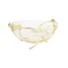 Classic Touch 11D Glass Bowl With Gold Twig Base