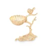 Classic Touch 7L Gold Centerpiece Bowl On Branch Base With Bird