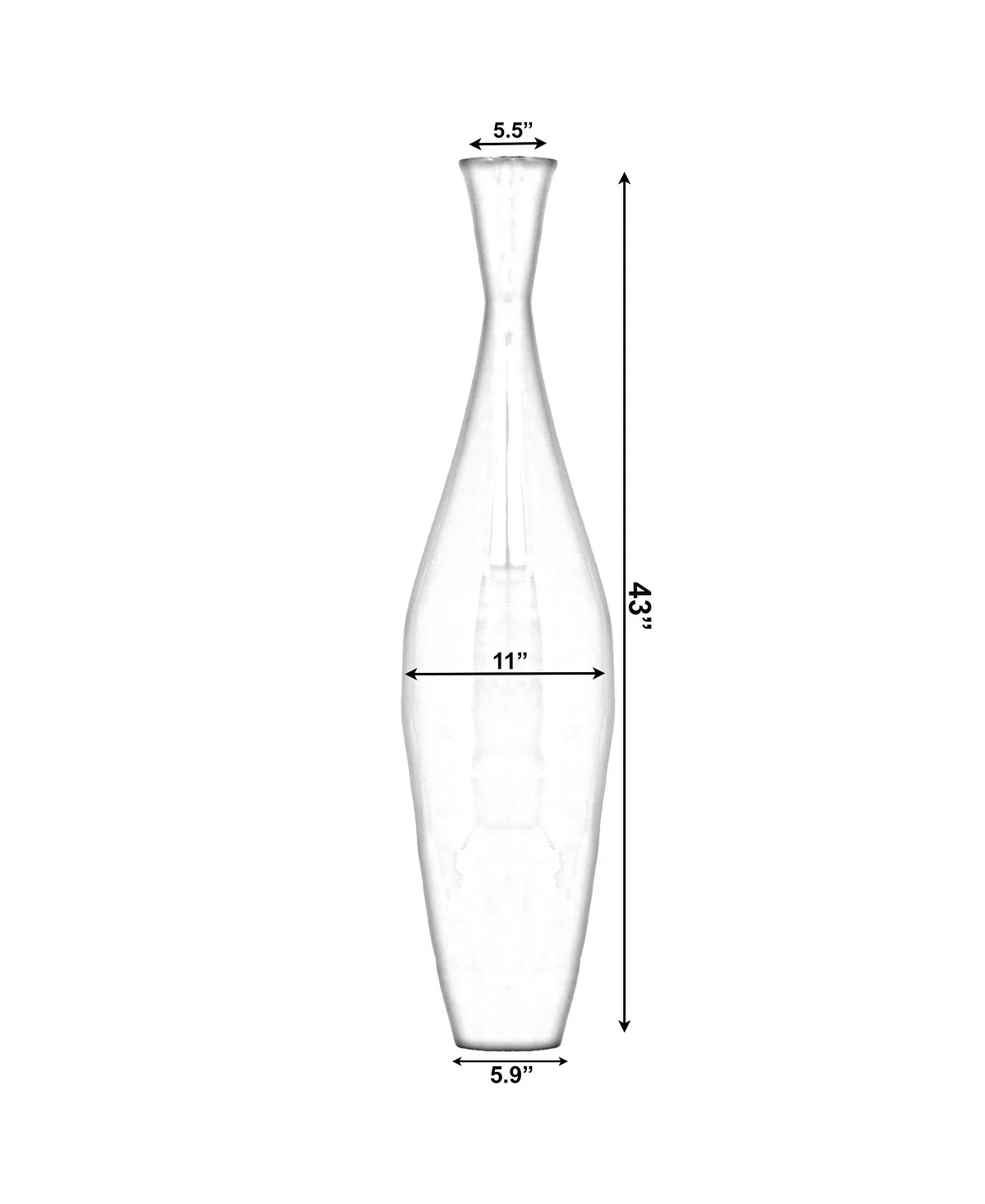 Uniquewise Tall Modern Narrow Trumpet Floor Vase - Image 3
