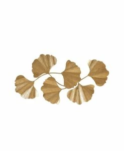 Martha Stewart Collection Faye Gold-Tone Foil Ginkgo Leaf Wall Art, 43 X 1.6