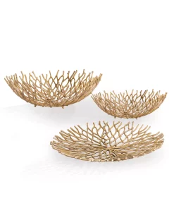 SPI Coral Design Tray And Bowls, Set Of 3