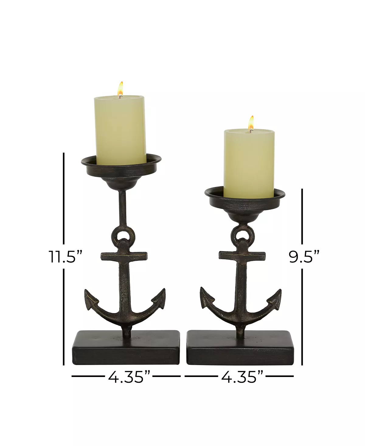Rosemary Lane Coastal Candle Holder, Set Of 2 - Image 5