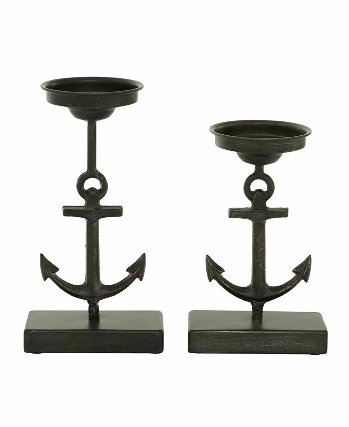 Rosemary Lane Coastal Candle Holder, Set Of 2