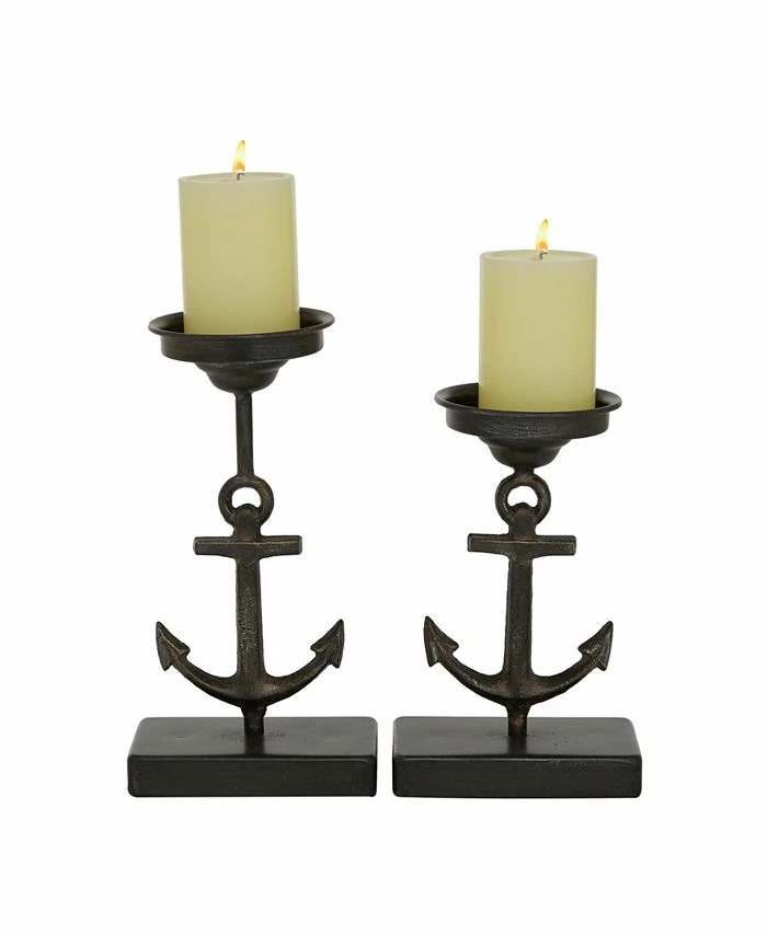 Rosemary Lane Coastal Candle Holder, Set Of 2 - Image 4