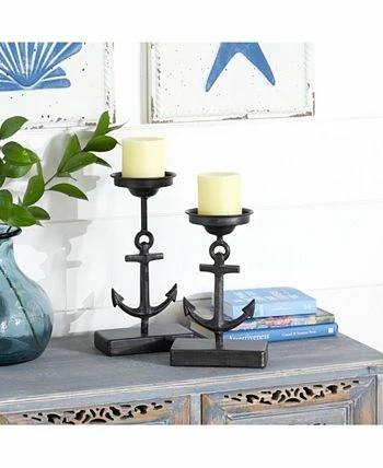 Rosemary Lane Coastal Candle Holder, Set Of 2 - Image 3