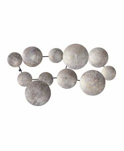 Nearly Natural Galvanized Textured Plates Antique-Like Wall Art, 3' X 2'