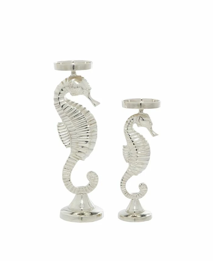 Rosemary Lane Coastal Candle Holder, Set Of 2 - Image 4