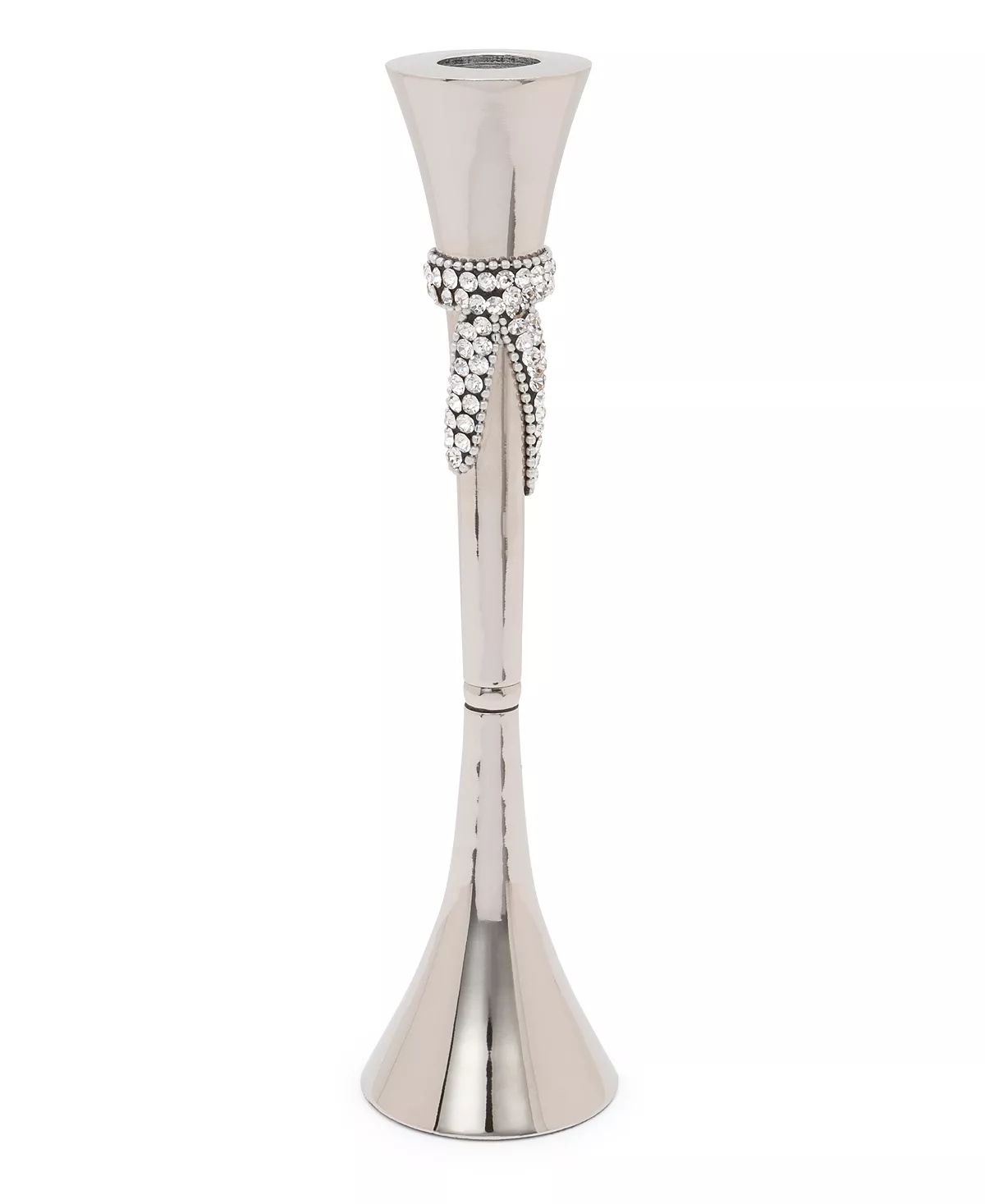 Classic Touch 12.25 Candlestick With Knot Center