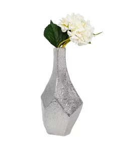 Classic Touch 15 Raw Finish Dimensional Centerpiece Vase