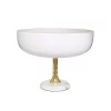 Classic Touch Footed Marble Bowl
