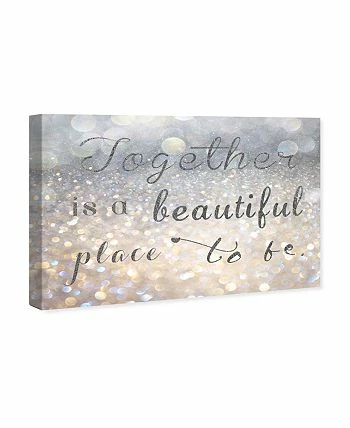 Oliver Gal Together Quote Giclee Art Print On Gallery Wrap Canvas - Image 2