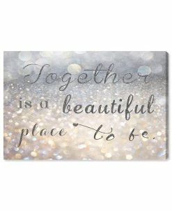Oliver Gal Together Quote Giclee Art Print On Gallery Wrap Canvas