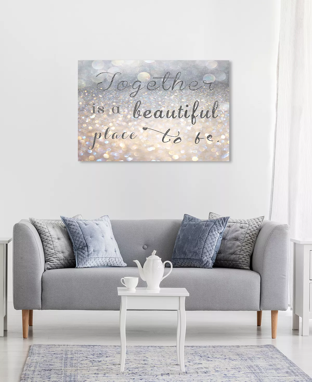 Oliver Gal Together Quote Giclee Art Print On Gallery Wrap Canvas - Image 3