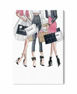 Oliver Gal Shopping Girls Giclee Print On Gallery Wrap Canvas Art