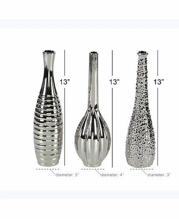 Rosemary Lane Ceramic Glam 2 Piece Vase Set - Image 8