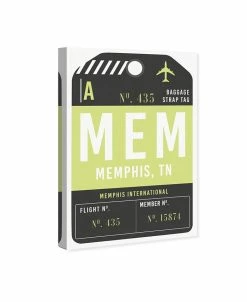 Oliver Gal Memphis Luggage Tag Canvas Art Collection