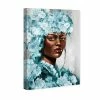 Oliver Gal Flower Queen Teal Canvas Art Collection