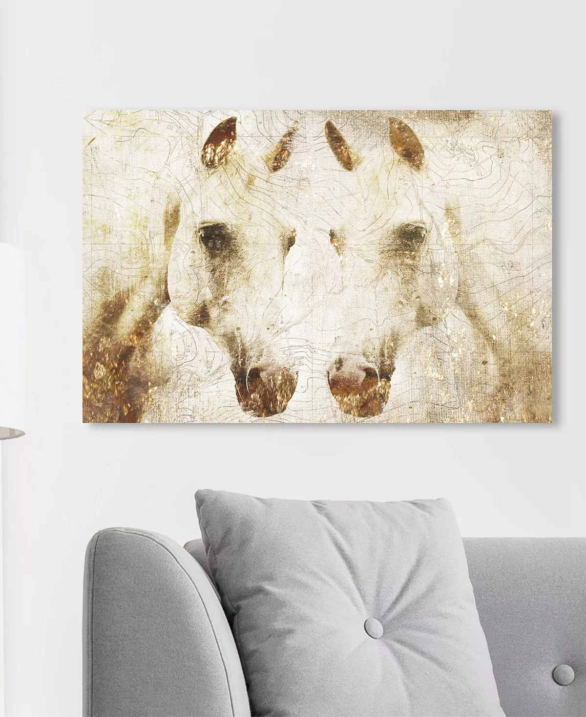 Oliver Gal Double Stallion Canvas Art - 30 X 45 X 1.5 - Image 3