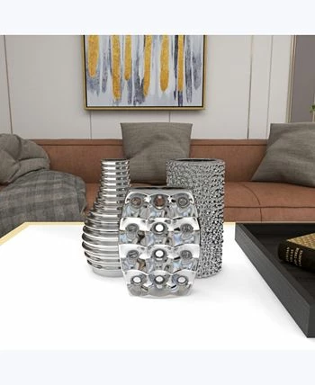 Rosemary Lane Ceramic Modern 3 Piece Vase Set - Image 3