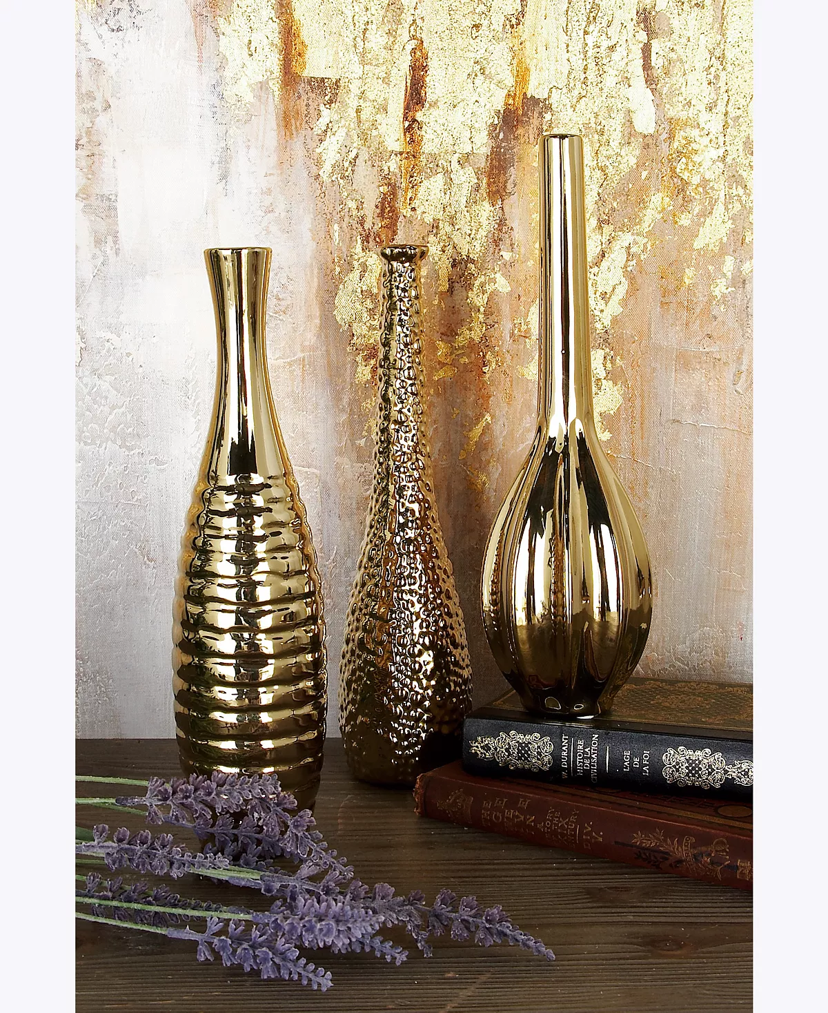 Rosemary Lane Ceramic Glam 2 Piece Vase Set - Image 9