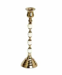 Classic Touch Ndle Holder And Beaded Stem, 5 X 10