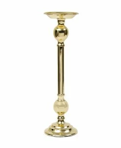 Classic Touch Medium Traditional Brass Candle Holder, 5 X 16.5