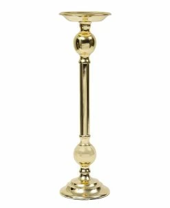 Classic Touch Raditional Brass Candle Holder, 5 X 18