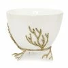 Classic Touch Bowl On Base With Coral Design Ornament, 8.5 X 4
