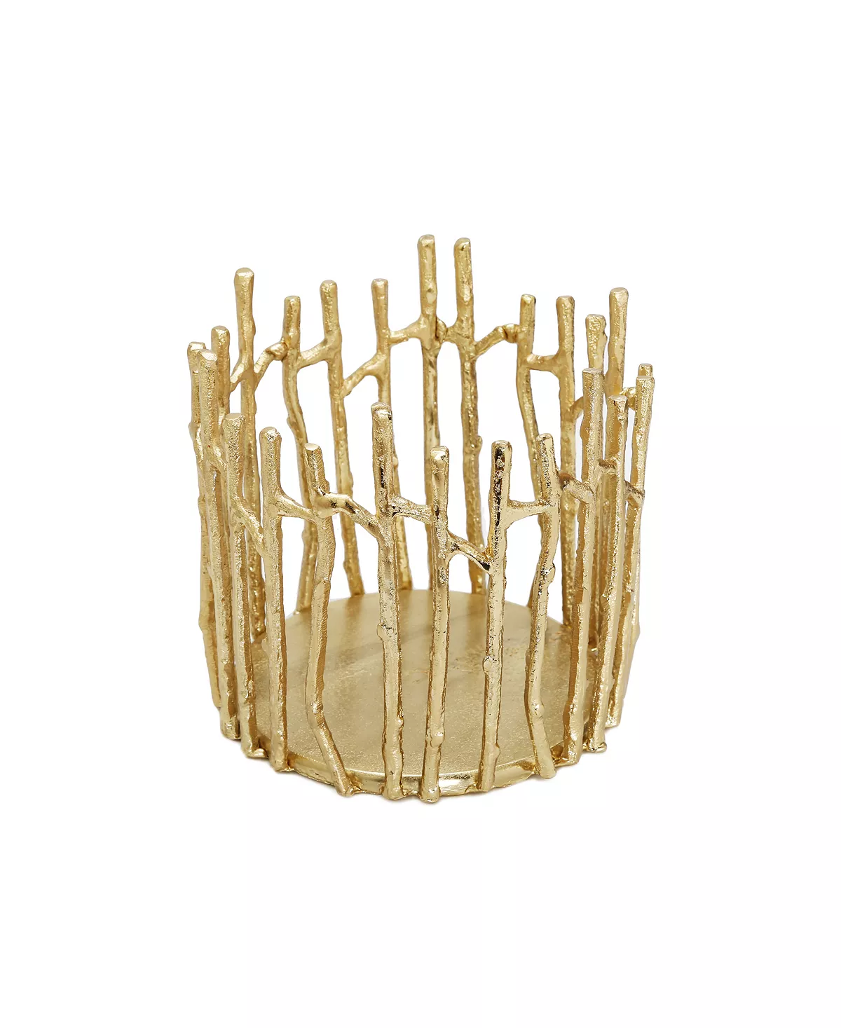 Classic Touch Glass Hurricane Or Floral Vase With Twig Design Set, 2 Piece - Image 3