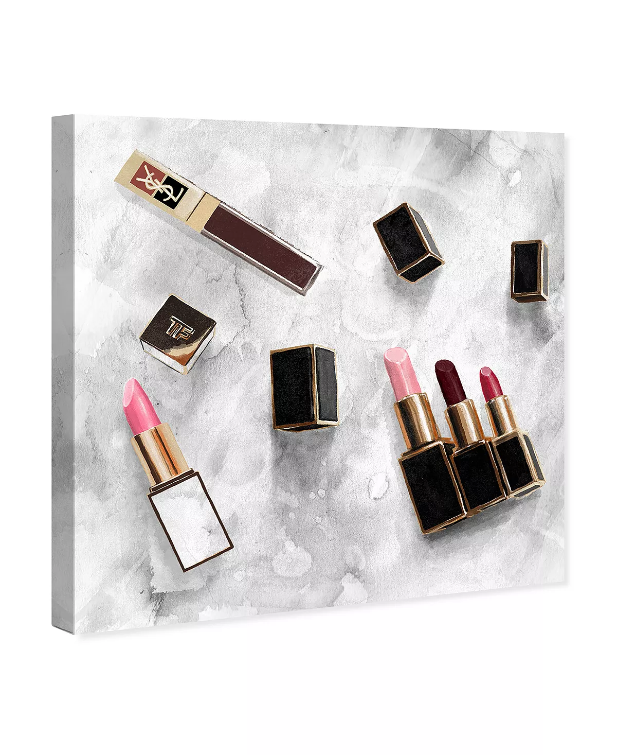 Oliver Gal Fashion Makeup Hues Giclee Art Print On Gallery Wrap Canvas, 12 X 12 - Image 3