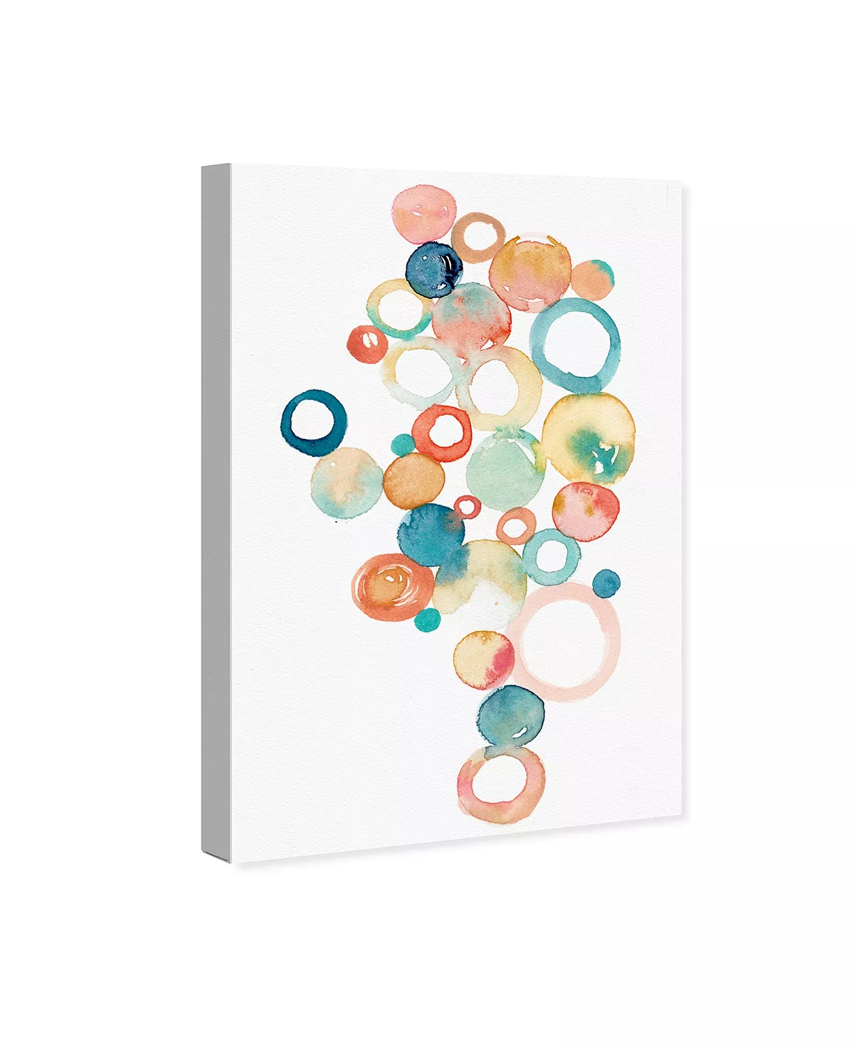 Oliver Gal Watercolor Rings Giclee Art Print On Gallery Wrap Canvas, 30 X 45 - Image 3