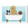 Oliver Gal Bath Bubbles Dogs Giclee Art Print On Gallery Wrap Canvas