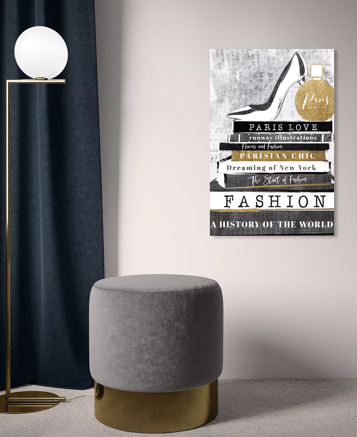 Oliver Gal Fashion Titles Stack Giclee Art Print On Gallery Wrap Canvas - Image 3