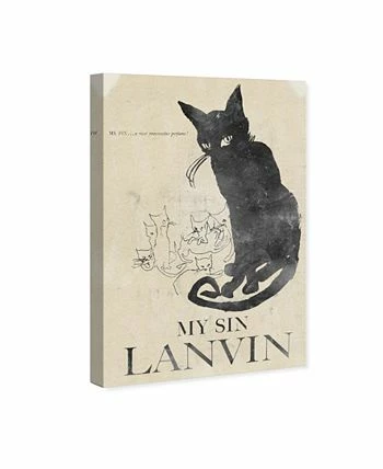 Oliver Gal Vintage Cat Giclee Art Print On Gallery Wrap Canvas - Image 2