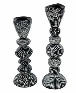 Design Toscano Ribal Funk Contemporary Candle Holder Set, 2 Piece