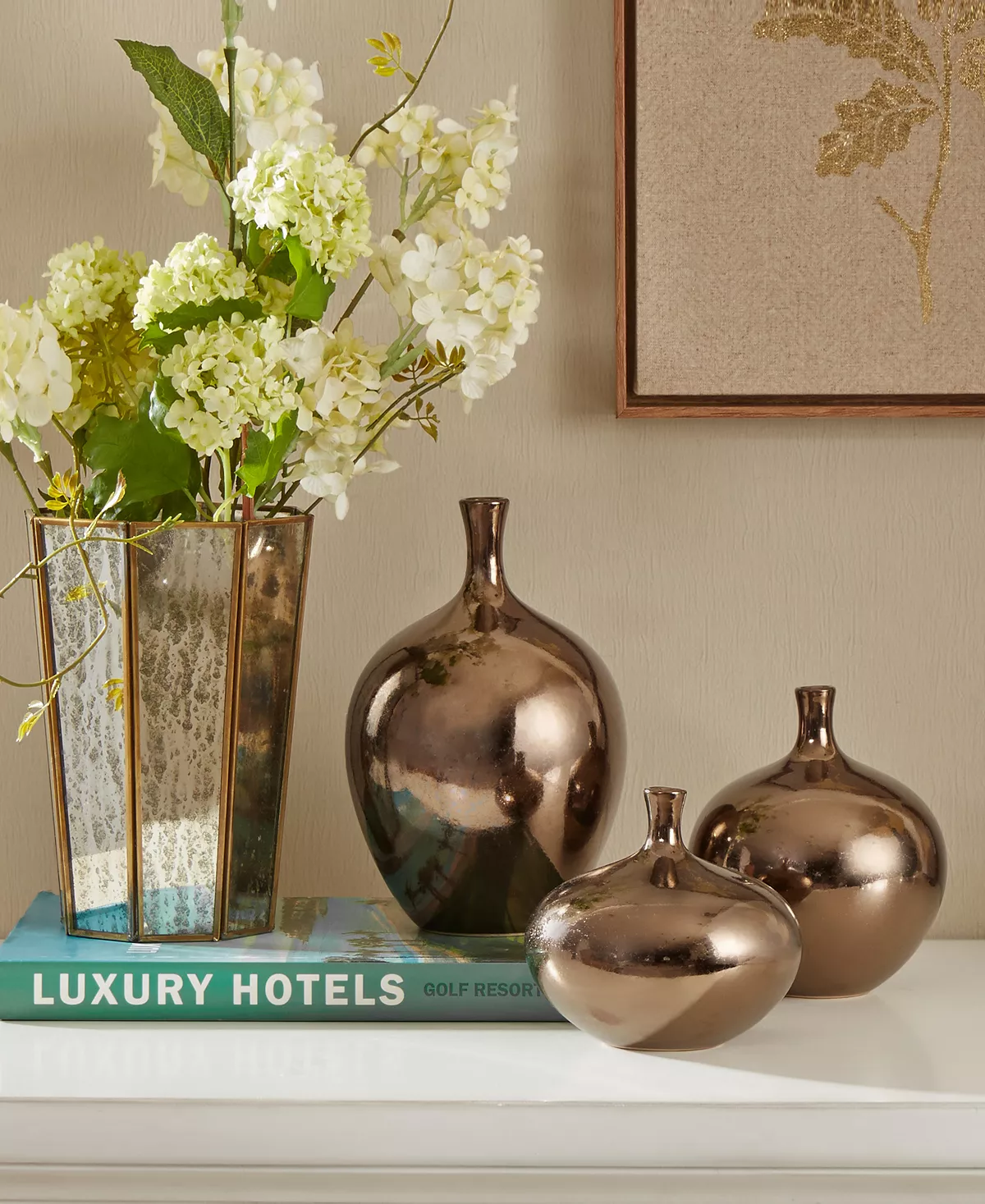 Madison Park Signature Ansen Metallic Vase Set Of 3 - Image 4