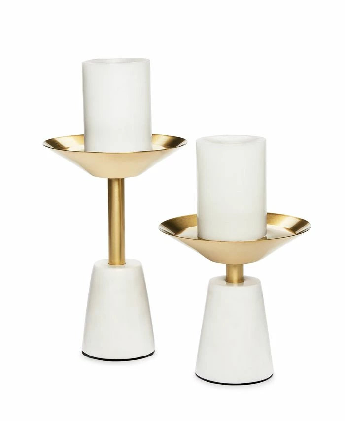 Hotel Collection Set Of Two Pillar Candle Holders, Created For Macys